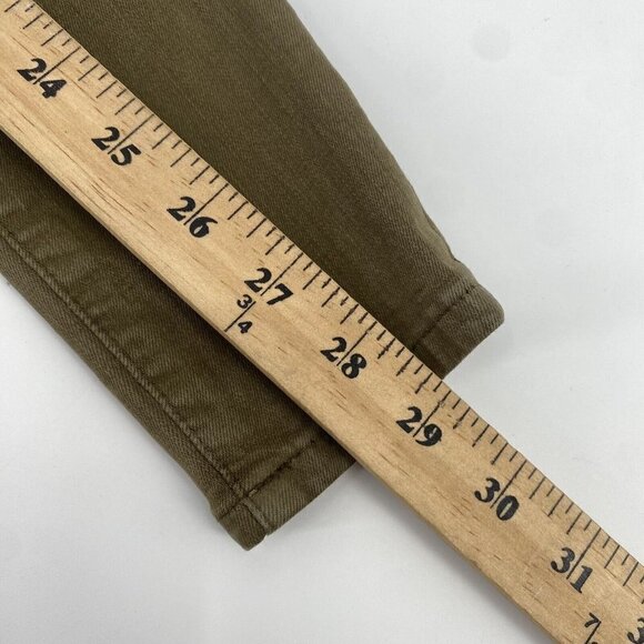 Frame Women’s Size 24 Le Skinny De Jeanne Green Coated Denim Jeans Surplus NWT - Picture 11 of 14